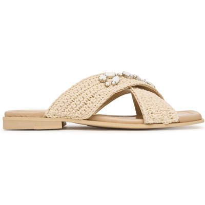 Pantoletten Inuikii Woven Crossed Stones 1004.003.0611 Hellbeige