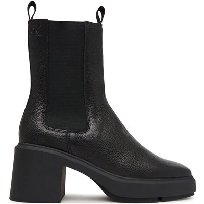 Stiefeletten Calvin Klein Block Heel Chelsea Boot Lth HW0HW03694 Schwarz