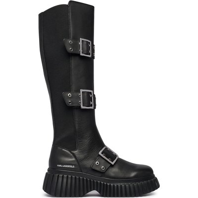 Stiefel KARL LAGERFELD Kreeper Wedge KL44490 Schwarz