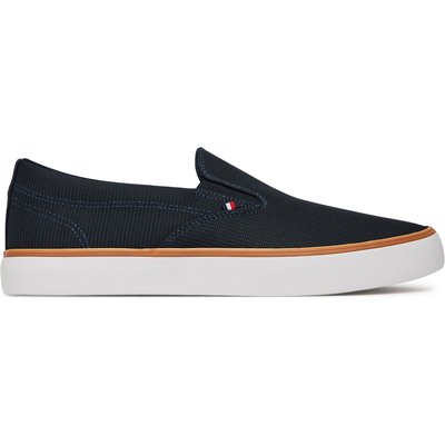 Sneakers aus Stoff Tommy Hilfiger Th Hi Vulc Core Low Ii Slipon FM0FM05514 Dunkelblau