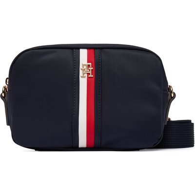 Handtasche Tommy Hilfiger Popette Camera Bag Corp AW0AW19023 Dunkelblau