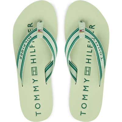 Zehentrenner Tommy Hilfiger Th Webbing Summer Sandal FW0FW09193 Grün