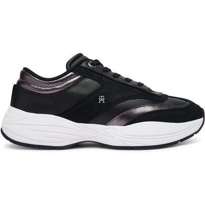 Sneakers Tommy Hilfiger Th Modern Sporty Runner Leather FW0FW09590 Schwarz