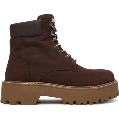 Schnürstiefeletten Tommy Jeans Tjw Platform Nubuck Boots EN0EN03114 Braun