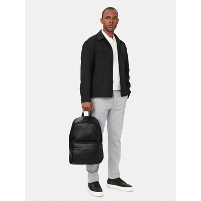 Rucksack Calvin Klein Emblem Aop Deboss Round Backpack LV04D3560G Schwarz