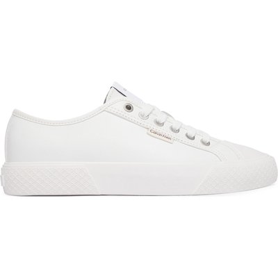 Sneakers aus Stoff Calvin Klein Vulc Lace Up Low Lth HW0HW03077 Weiß