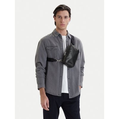 Umhängetasche Calvin Klein Emblem Aop Coated Square Sling LV04D3335G Schwarz