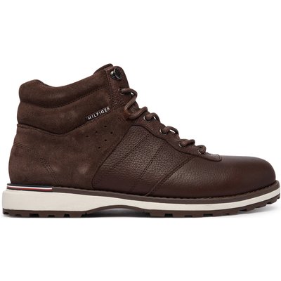 Schnürschuhe Tommy Hilfiger Corporate Outdoor Warm Lth Boot FM0FM05991 Braun