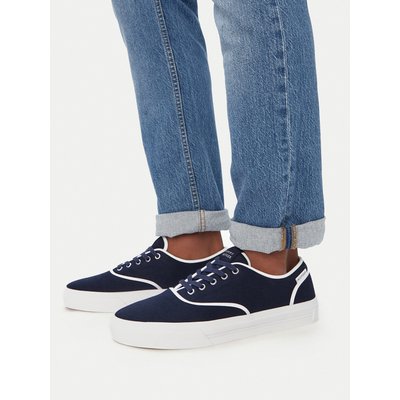 Sneakers aus Stoff Tommy Hilfiger Th Vulc Cup Long Lace Canvas FM0FM05874 Dunkelblau