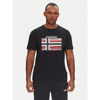 Napapijri T-Shirt S-Lari NP0A4IE59411 Schwarz Regular Fit