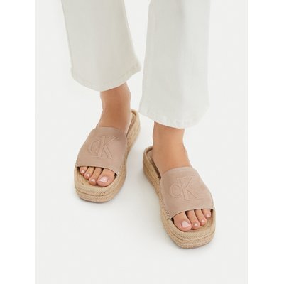 Espadrilles Calvin Klein Flatf Espa Mule Nub Mg HW0HW02890 Beige