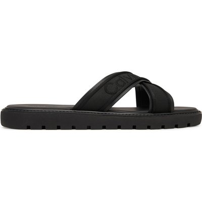 Pantoletten Calvin Klein Sq Molded Sandal Xcross Wb HM0HM02101 Schwarz