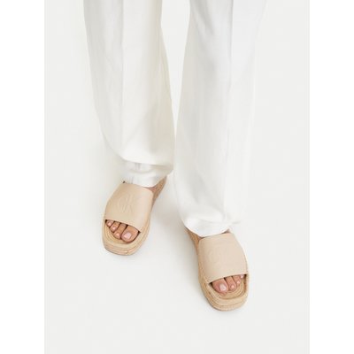 Espadrilles Calvin Klein Flatf Espa Mule Lth Mg HW0HW03027 Beige