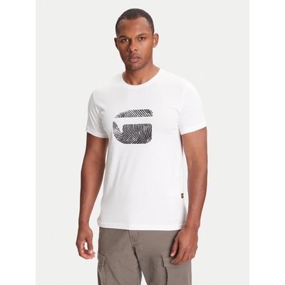 G-Star Raw T-Shirt Finger Print Burger D26041-C506 Weiß Regular Fit