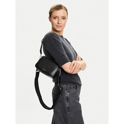 Handtasche Calvin Klein Webbing Double Strap Camera Bag LV04F3165G Schwarz