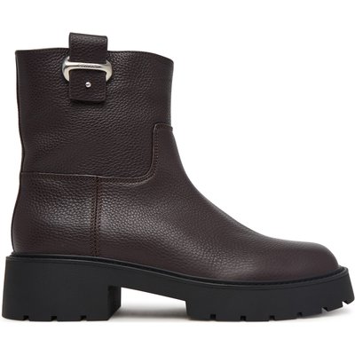 Stiefeletten Calvin Klein Chunky Ankle Boot Lth Hdw HW0HW03202 Dunkelbraun