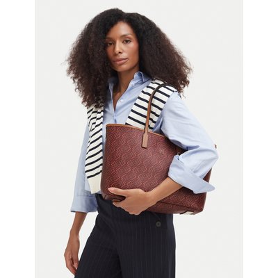 Handtasche Tommy Hilfiger Th Monoplay Tote Le AW0AW17416 Dunkelrot