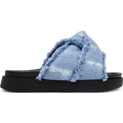 Pantoletten Inuikii Soft Crossed Jeans 70104-142 Himmelblau