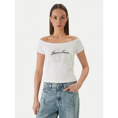 Guess Jeans T-Shirt W6GI07 J1314 Weiß Regular Fit