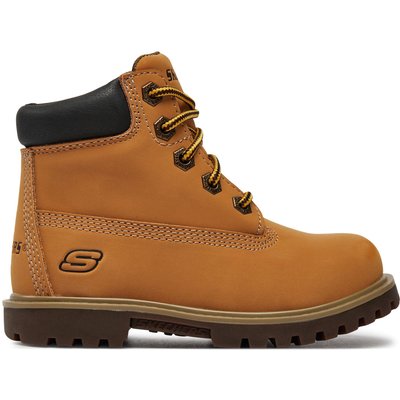 Schnürstiefeletten Skechers Mitigate 93163L/WTN Braun