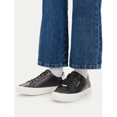 Sneakers Calvin Klein Vulc Lace Up Lth/Moire Bt HW0HW02747 Schwarz