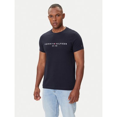 Tommy Hilfiger T-Shirt Core Logo Tee MW0MW11465 Dunkelblau Slim Fit