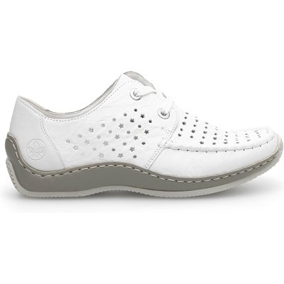 Halbschuhe Rieker L1716-80 Weiß