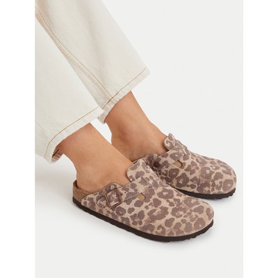 Pantoletten Birkenstock Boston Print 1033324 Braun