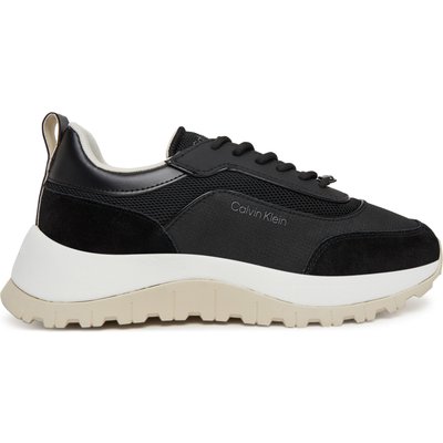 Sneakers Calvin Klein Runner Lace Up Mesh Mix HW0HW02487 Schwarz