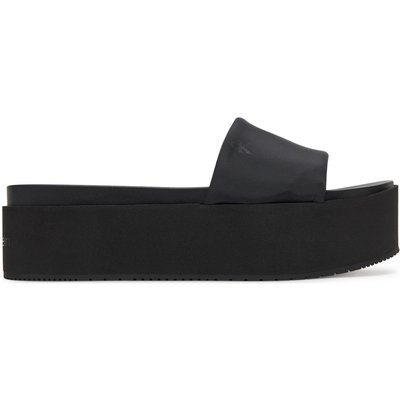 Pantoletten Calvin Klein Jeans Flatform Sandal Slide In Nylon YW0YW01791 Schwarz