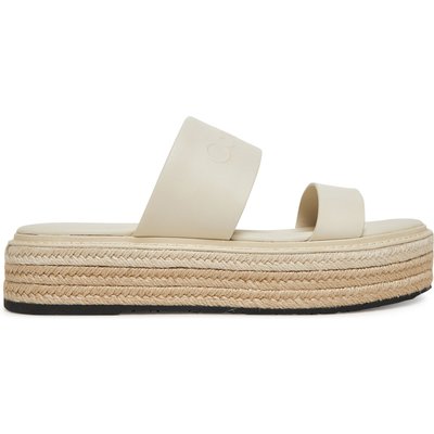 Espadrilles Calvin Klein Flatform Wedge Slide - He HW0HW02374 Écru