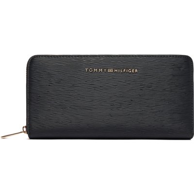 Geldbörse Tommy Hilfiger Th Modern Large Zip Around AW0AW18933 Schwarz