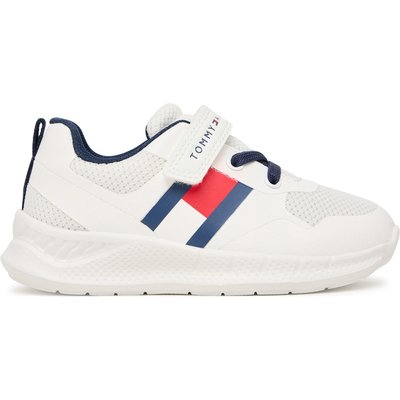 Sneakers Tommy Hilfiger Flag Low Cut Lace-Up/Velcro T1X9-34369-1843 M Weiß