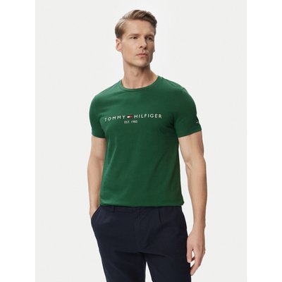 Tommy Hilfiger T-Shirt Logo MW0MW11797 Dunkelgrün Slim Fit