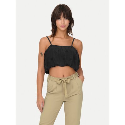 ONLY Top Lou 15342566 Schwarz Cropped Fit