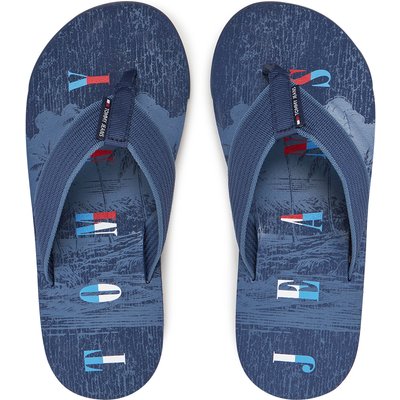 Zehentrenner Tommy Jeans Tjm Elevated Beach Sandal EM0EM01561 Blau