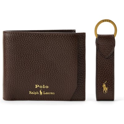 Geldbörse und Schlüsselanhänger Set Polo Ralph Lauren Pbl Gftbx 2-Gbx 405974635002 Dunkelbraun
