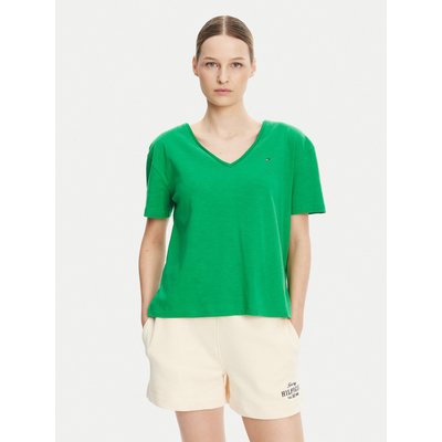 Tommy Hilfiger T-Shirt WW0WW43901 Grün Relaxed Fit