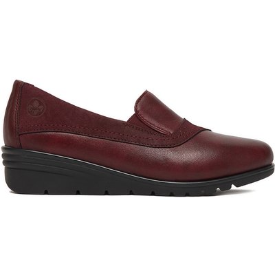 Halbschuhe Rieker L5356-35 Dunkelrot