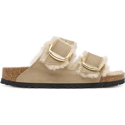 Pantoletten Birkenstock Arizona Big Buckle Shearling 1030384 Braun