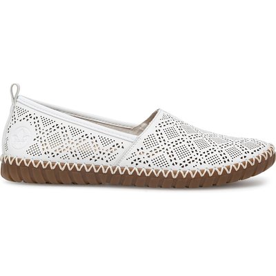 Halbschuhe Rieker M2851-80 Weiß