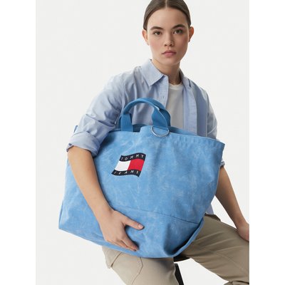Handtasche Tommy Jeans Wavy Flag Canvas Tote Bag AW0AW18466 Blau
