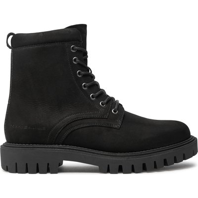 Schnürstiefeletten Tommy Hilfiger Casual Hilfiger Chunk Z Nbk Boot FM0FM05149 Schwarz