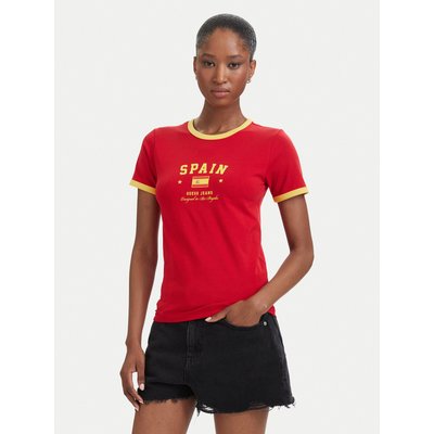 Guess Jeans T-Shirt W6YI16 K3995 Rot Slim Fit