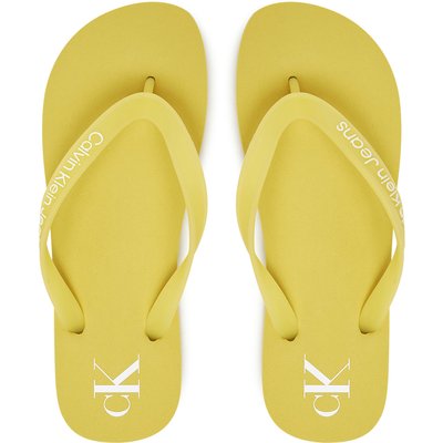 Zehentrenner Calvin Klein Jeans Beach Sandal Transparent Tpu YW0YW01829 Gelb
