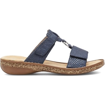 Pantoletten Rieker 628P9-14 Dunkelblau