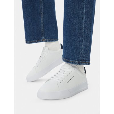 Sneakers Tommy Hilfiger Th Court Lth Detail Ess FM0FM05367 Weiß