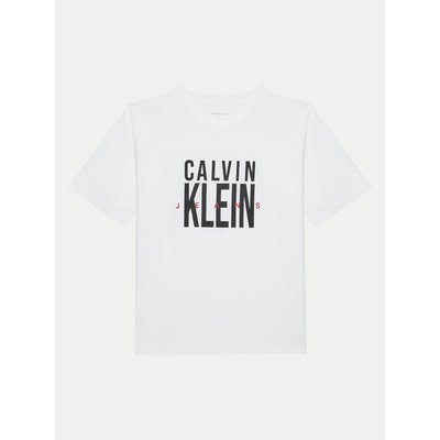 Calvin Klein Jeans T-Shirt Bold Graphic IB0IB02448 Weiß Relaxed Fit