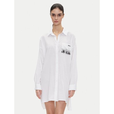 DKNY Nachthemd YI30048 Weiß Relaxed Fit
