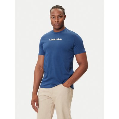 Calvin Klein Jeans T-Shirt Glitched Logo LV04RC858G Blau Regular Fit